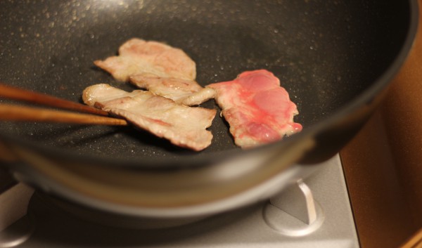 カセットコンロで焼肉